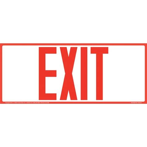 Exit Sign - Red