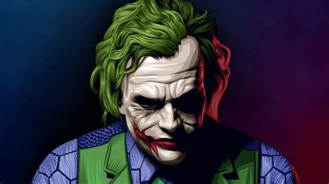 Joker Heath Ledger Illustration, HD Superheroes, 4k Wallpapers, Images ...