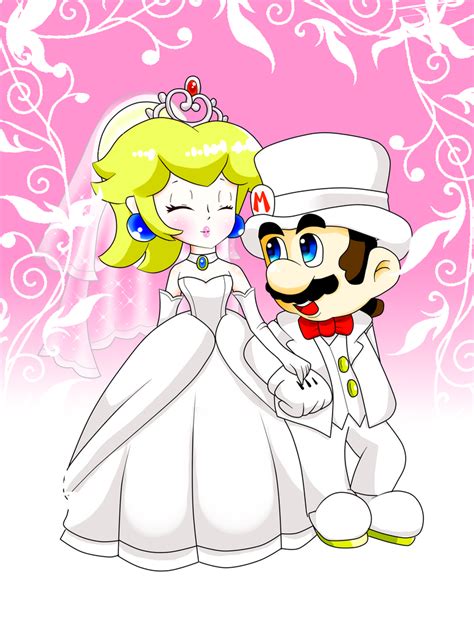 Wedding Mario and Peach by GeekytheMariotaku on DeviantArt