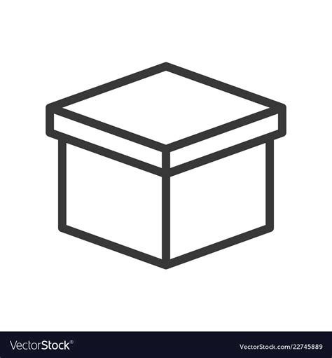 Close box shipping and logistic icon outline Vector Image