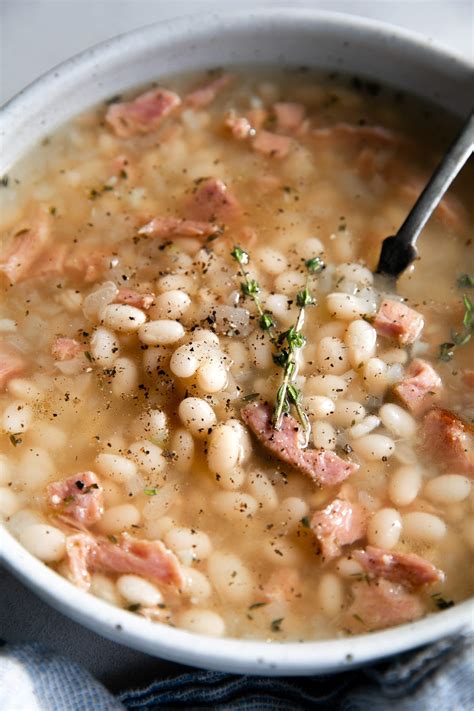 Navy Bean Soup with Ham - The Forked Spoon