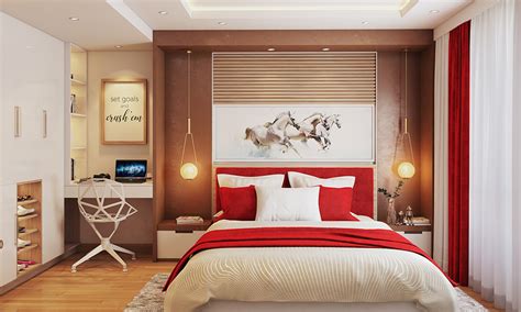 10 Red Colour Bedroom Designs For Your Home | Design Cafe