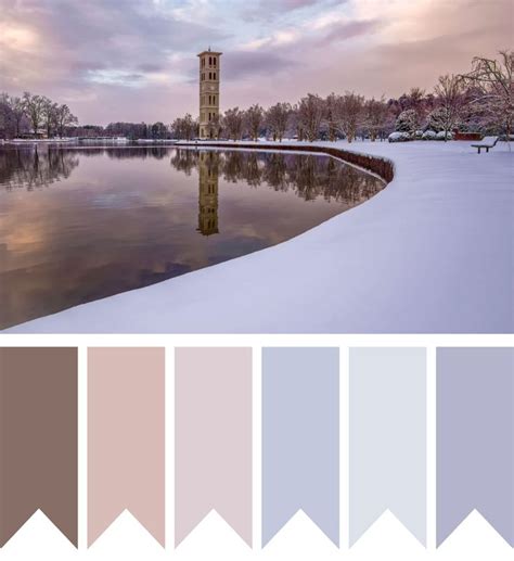 beautiful muted calm colors in this winter day color palette | Design ...