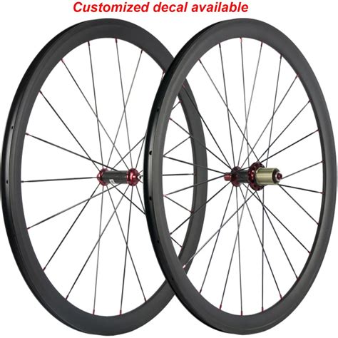 700C Road Bike Carbon Wheels 38mm Clincher full carbon Bicycle Wheelset racing bike carbon fiber ...