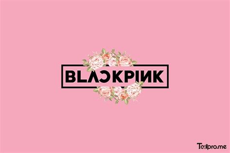 Create a Blackpink logo decorated with roses online free