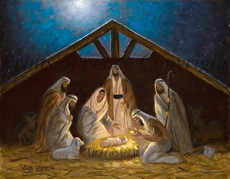 The Nativity Christ Child Nativity Scene by PaintingsOfPeace