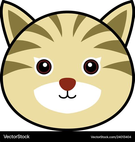 Cute cat animal faces Royalty Free Vector Image