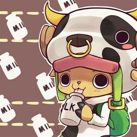 Tony Tony Chopper, cute, milk, text, cow outfit; One Piece | One piece chopper, One piece ...