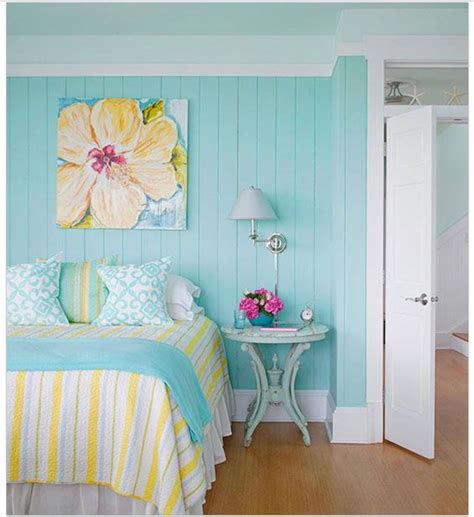 Guest bedroom. Perfect for the beach, yes? | Bedroom decor, Bedroom colors, Bedroom color schemes