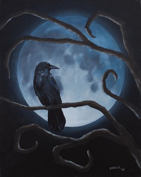 Raven Moon Painting by Glenn Pollard - Fine Art America