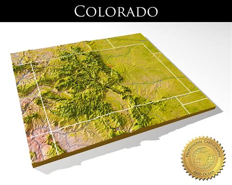 Colorado High resolution 3D relief maps 3D model | CGTrader