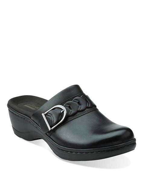 Lyst - Clarks Hayla Titan Leather Clogs in Black