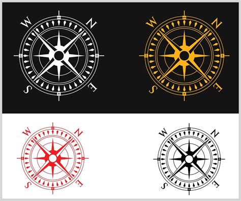 Vintage Compass Tattoo 14742837 Vector Art at Vecteezy