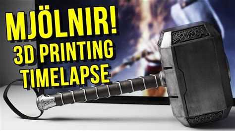 3D Printing Mjölnir Timelapse (Thor's Hammer) - YouTube