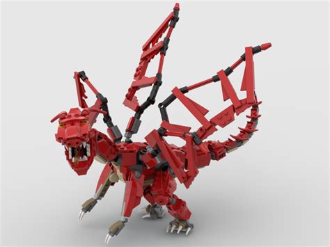 LEGO MOC Red dragon by tomclarke | Rebrickable - Build with LEGO