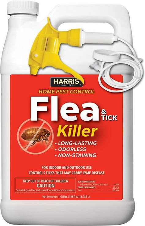 Harris Home Pest Control Flea & Tick Killer Spray, 128-oz bottle - Chewy.com