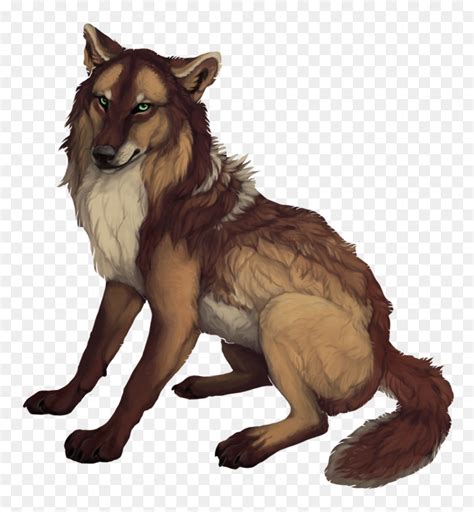 Anime Wolf Png - Female Brown Wolf Anime, Transparent Png - vhv