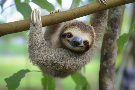 Baby Sloth in Tree in Costa Rica. Generative AI 28289126 Stock Photo at Vecteezy