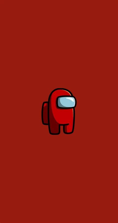 Red Among Us Character Wallpaper Cute