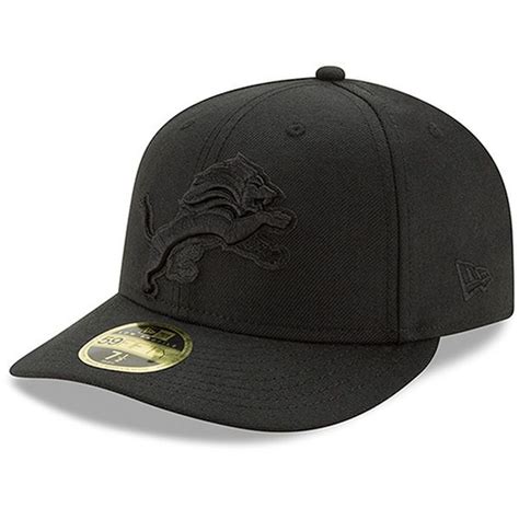 Detroit Lions New Era Black On Black Low Profile 59FIFTY Fitted Hat - $34.99 | Fitted hats, Hats ...