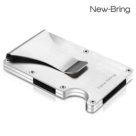 Summer Slim Credit Card Holder Aluminium ID Card Holder Man Wallet with RFID Anti theft ...