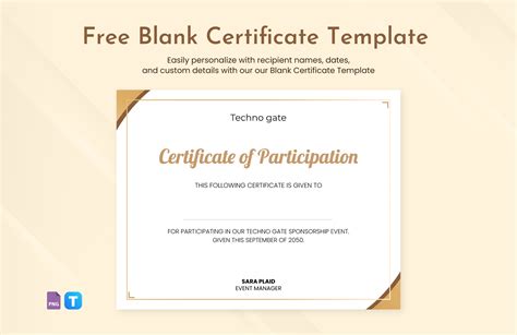 Blank Certificate Template in PNG - Download | Template.net