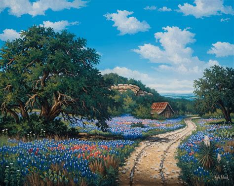 Artists Of Texas Contemporary Paintings and Art: "Hill Country Blues" by Kyle Wood