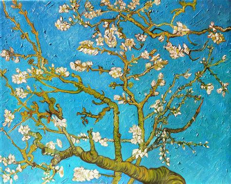 white cherry blossom canvas painting branch picture