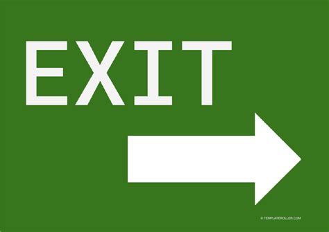 Exit Sign Template Download Printable PDF | Templateroller