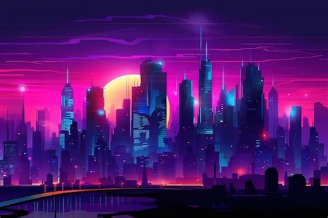 Premium Photo | Cyberpunk city abstract illustration futuristic city ...