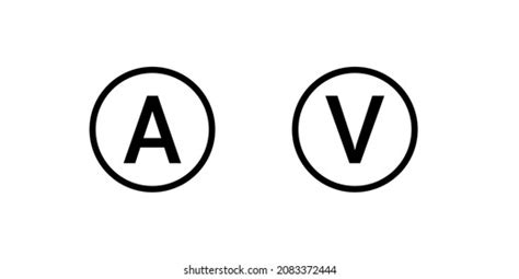 Voltmeter Ammeter Symbol Icon Electricity Stock Vector (Royalty Free) 2083372444 | Shutterstock