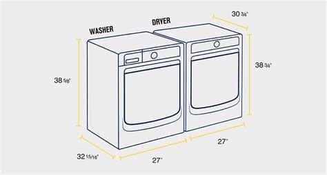 Washer and Dryer Dimensions | Maytag | Washer and dryer sizes, Washing machine dimensions ...