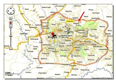 Kigali Street Map with Pool Apartments for Rent