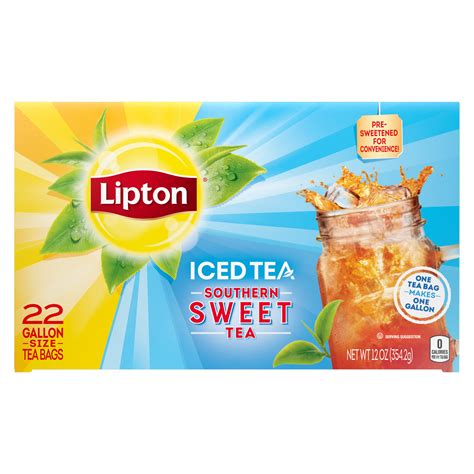 Buy Lipton Family Sized Iced Southern Sweet Black Tea, Caffeinated, Tea ...