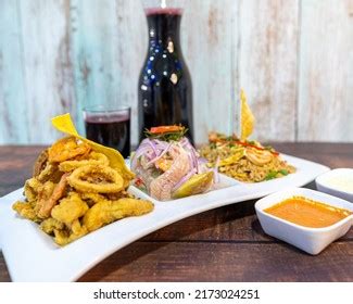 Ceviche Arroz Chaufa De Pescado Seafood Stock Photo 2173024251 ...