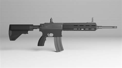 Low Poly Rifle 3D Model $1 - .blend .fbx .obj .dae - Free3D