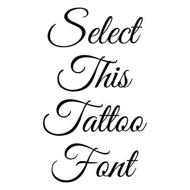 Handwritten Script Tattoo Font Generator