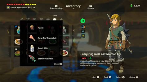 Zelda Breath Of The Wild Extra Stamina Recipes | Deporecipe.co