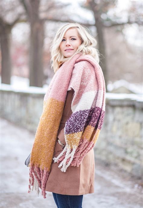 Bundled Up In Cozy Coats and Oversized Scarves | Oversized scarf, Cozy ...