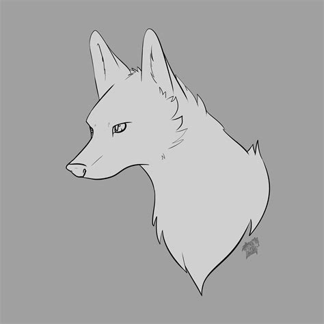 Free Wolf Head LineArt by Blue-Rakuen on DeviantArt