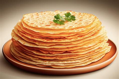 Premium AI Image | Stack of traditional Russian pancakes on a beige plate Homemade Russian thin ...