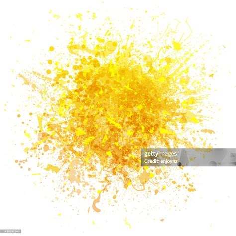 Yellow Paint Splash Vector On White Background High-Res Vector Graphic ...