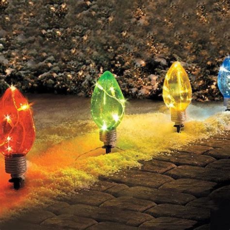 LED Lighted Christmas Bulb Pathway Markers | Christmas