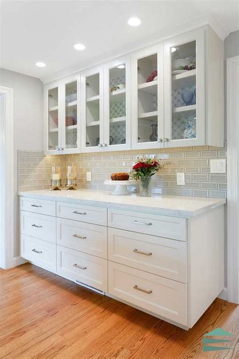 Modern White Kitchen Glass Cabinet Doors Kitchen Cabinets Cabinet Doors Glass Maple Door Corner ...