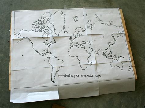 DIY Wooden World Map Art | The Happier Homemaker