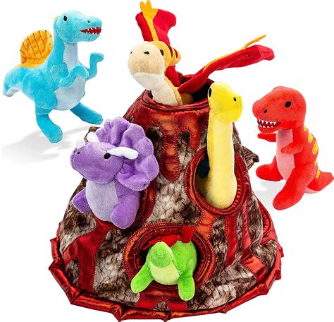 Play-act | Dinosaur Cave Plush Toys, 6 Pack