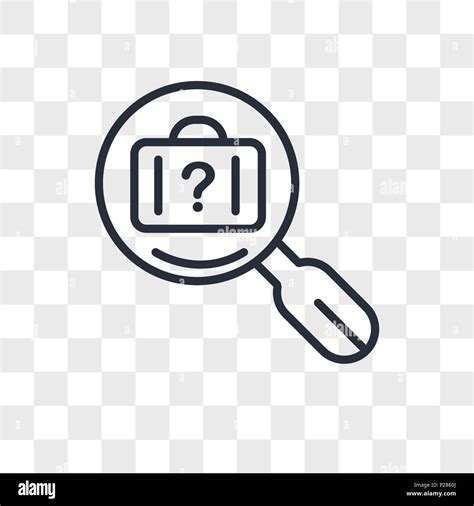 lost and found vector icon isolated on transparent background, lost and found logo concept Stock ...