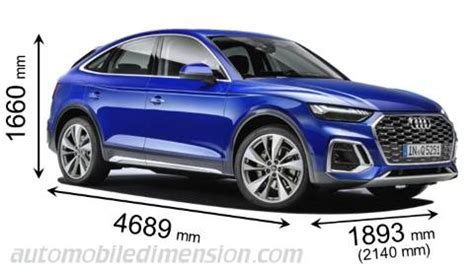 Dimensions of Audi cars showing length, width and height