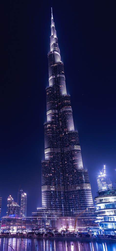 1125x2436 Burj Khalifa Dubai Night Iphone XS,Iphone 10,Iphone X ,HD 4k ...