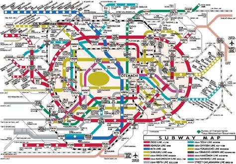 Tokyo Train Map Yamanote Line